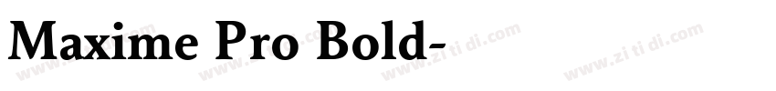 Maxime Pro Bold字体转换